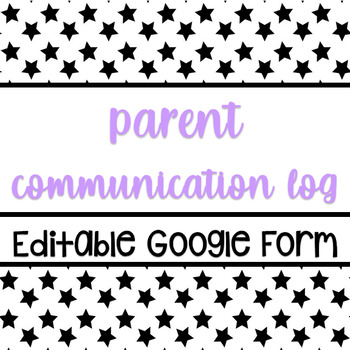 Preview of Parent Communication Log