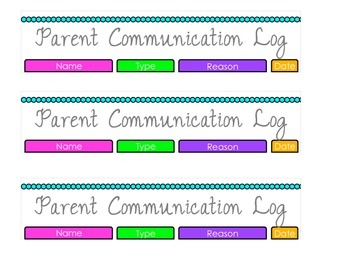 Preview of Parent Communication Log (Erin Condren Teacher Planner)