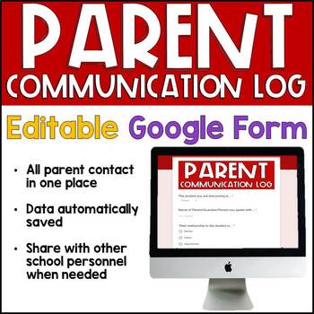 Preview of Parent Communication Log (Google Form) Digital Distance Learning