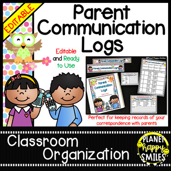 Preview of Parent Communication Logs (EDITABLE) - Owl Theme