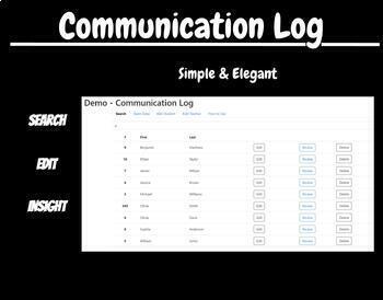 Preview of Parent Communication Log - Web App