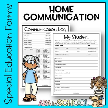 Preview of Parent Communication Log and Getting to Know Your Child Parent Questionnaire