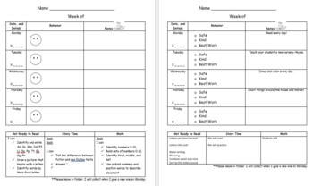 Preview of Parent Communication Pack Editable 4 Types Weekly, Log, Requests