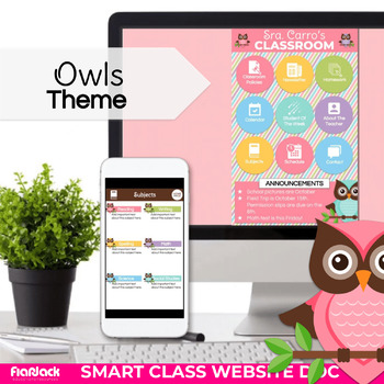 Preview of OWLS Parent Communication Google Slides Editable Smart Class App Website