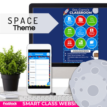 Preview of SPACE Parent Communication Google Slides Editable Smart Class App Website