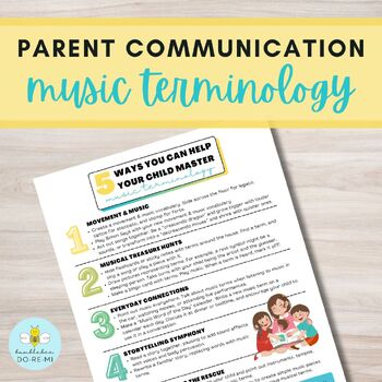 Preview of Parent Communication in the Music Studio/ Classroom: Music Terminology