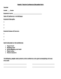 Parent Conference Form