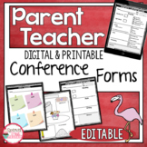 Digital Parent Teacher Conference Forms | Editable Teacher