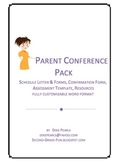 Parent Conference Pack with Assessment Documentation Guide