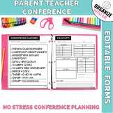 Parent Teacher Conference Forms (editable)