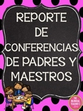 Parent Conference Report in Spanish
