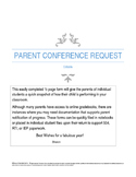 Parent Conference Request Editable Form
