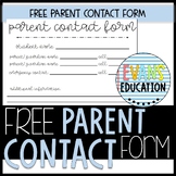 FREE Parent Contact Form