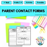 Parent Contact Information Sheet and Back to School Parent Survey