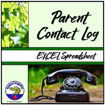 Preview of Parent Contact Log - Family Phone & Email Communication - Classroom Management