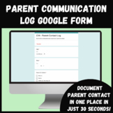 Parent Contact Log - Google Form
