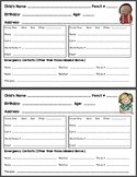 Parent Contact Sheet