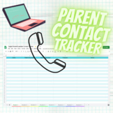 Parent Contact Tracker Spreadsheet - Editable!