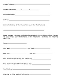 Parent Contact/Student Information Form