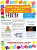Parent FAQ Pamphlet for the IEP Process/Timeline