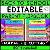 EDITABLE Parent Flipbook Handbook | Back to School Flipbook | Meet the Teacher