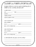 Parent Forms (English and Spanish)