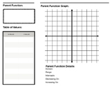 Parent Function Book Template