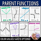 Parent Function Poster Set for High School Math Classes