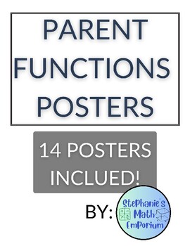 Preview of Parent Function Posters