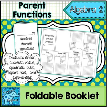 Preview of Parent Functions Foldable Booklet
