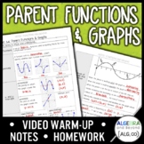 Parent Functions & Graphs Lesson | Warm-Up | Guided Notes 