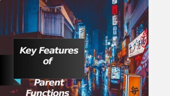 Preview of Parent Functions & Key Features