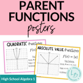 Parent Functions Posters (Algebra Word Wall)