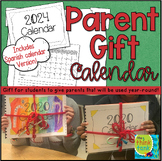 Parent Gift Calendar 2024 |English & Spanish Calendars | F