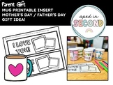 Parent Gift - Mug Printable Insert Mother's Day/ Father's 