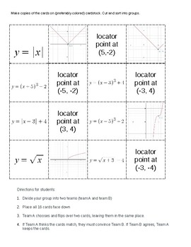 Preview of Parent Graphs & Locator Point Matching Game