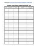 Free Editable Parent and Guardian Communication Log