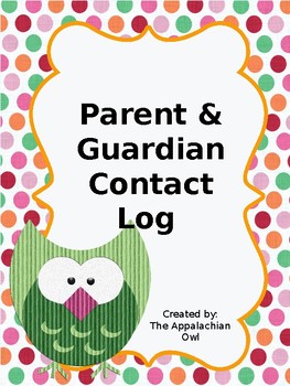 Preview of Parent & Guardian Contact Log