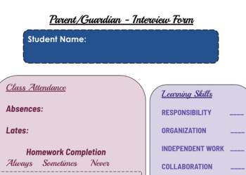 Preview of Parent/Guardian Interview Form