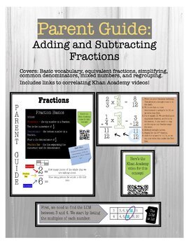 Preview of Parent Guide - Adding and Subtracting Fractions