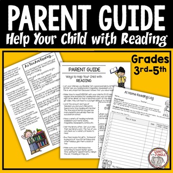 Preview of Reading At Home Parent Guide and Reading Log - Grades 3rd-5th