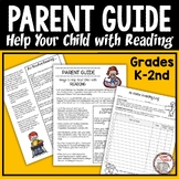 Parent Guide For Reading at Home Grades K-2nd includes Dig