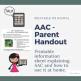 Parent Handout:  AAC - How to Help Your Child Communicate At Home