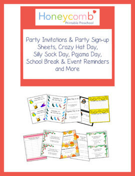 Preview of Parent Handout & Classroom Forms - Invitations, Reminders, Party Sign-Up & More