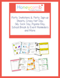 Parent Handout & Classroom Forms - Invitations, Reminders,