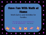 Parent Handout Fun With Math at Home