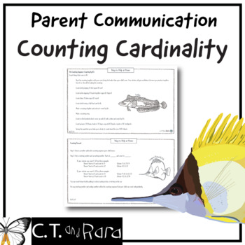 Preview of Parent Handouts | Counting Cardinality | Math Progress Monitoring