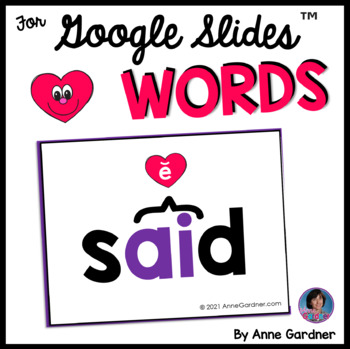 Preview of 400 Editable Heart Words in Google Slides™ {The Science of Reading HFW}