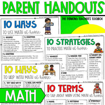 Preview of Parent Handouts Math