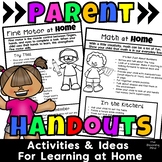 Parent Handouts for Preschool Home to School Connection